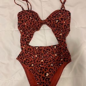 Aerie One Piece Cheetah Swimsuit